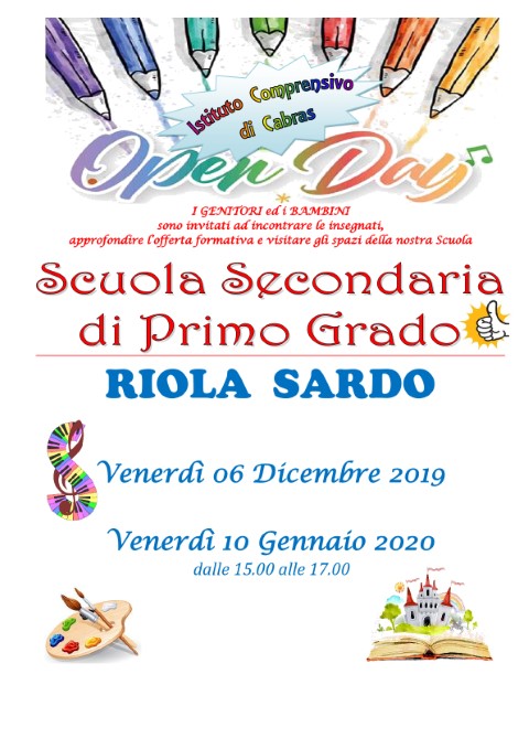 Locandina Open Day Secondaria RIOLA 2019.201 Piccola