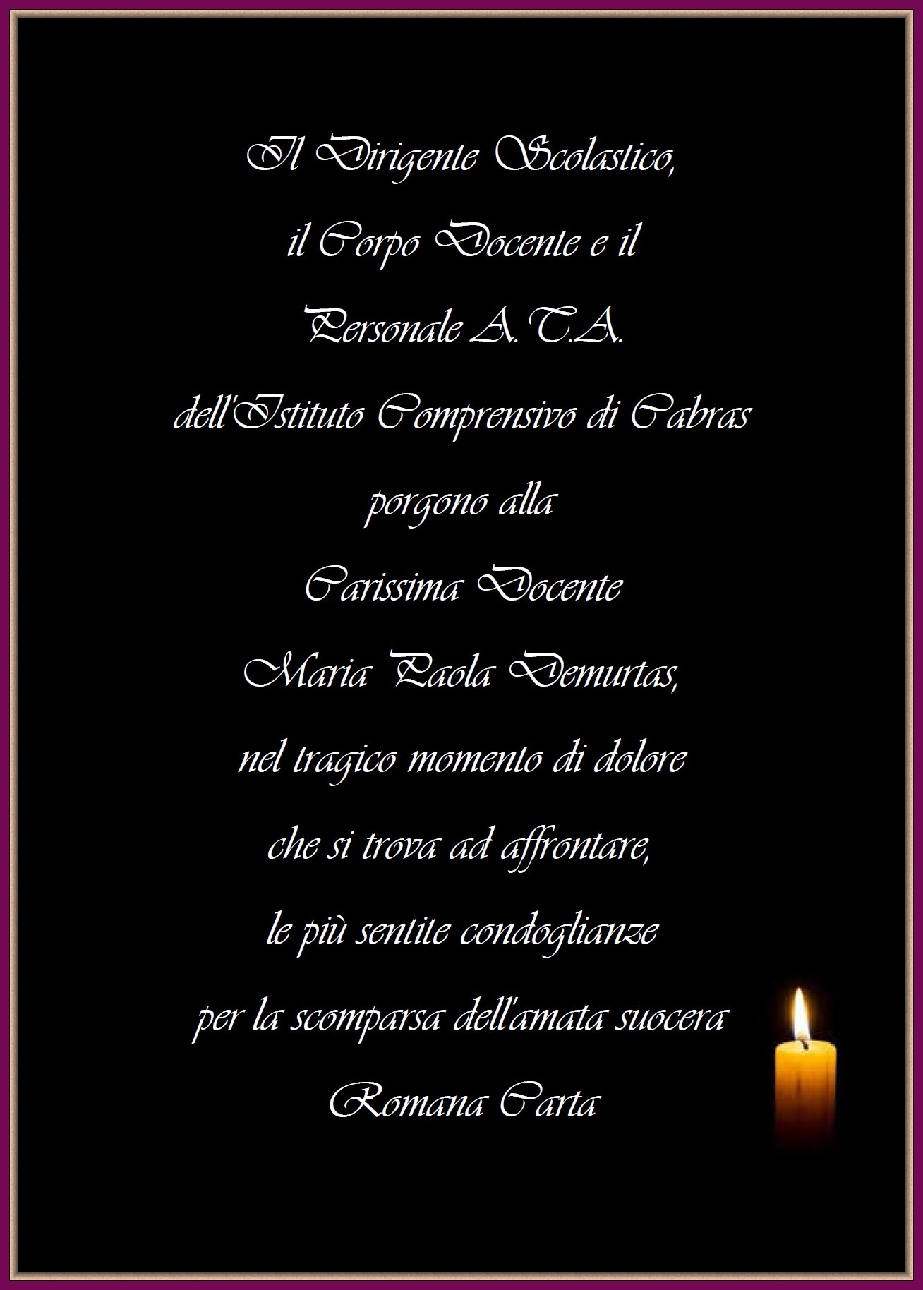 Lutto Maria Paola Demurtas1