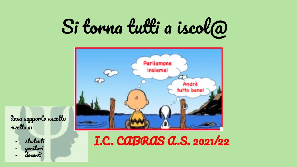 Si torna tutti a iscol