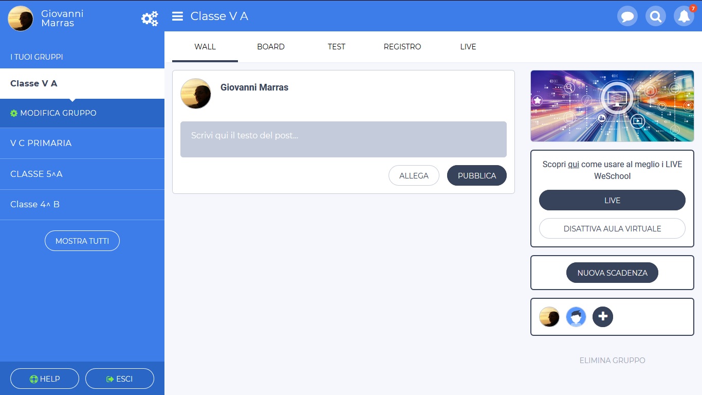 Cambiare immagine profilo 1