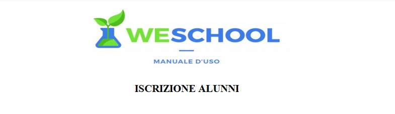 WeSchool iscrizione alunni